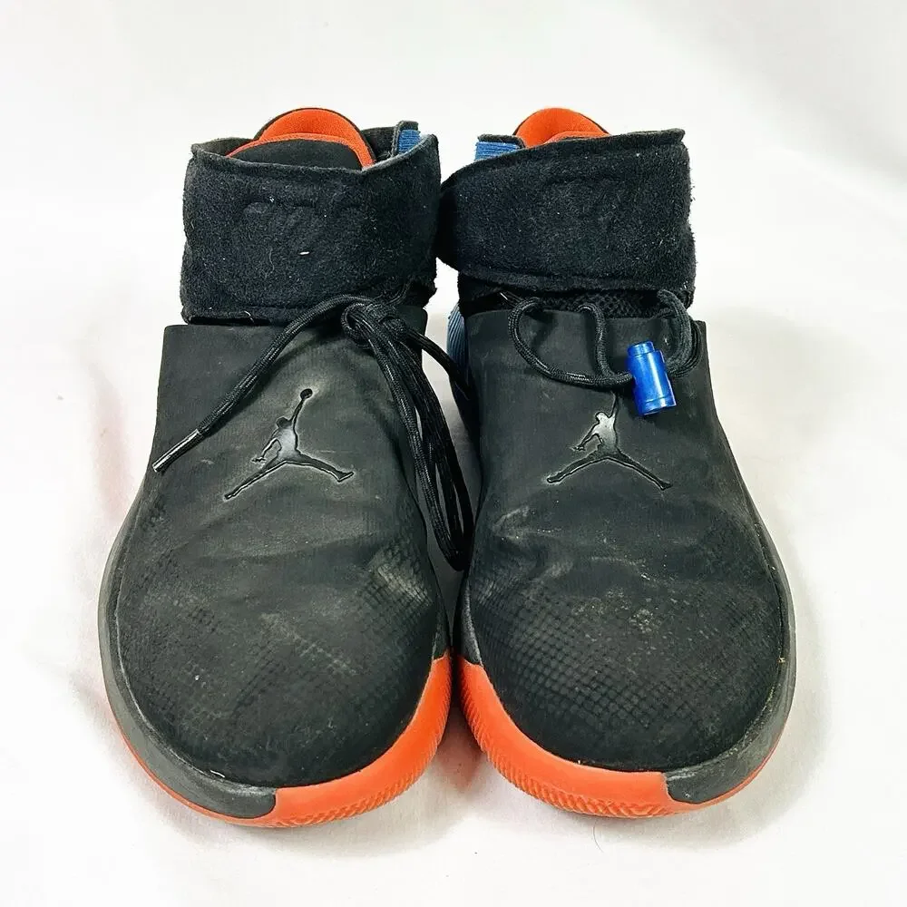 Nike Air Jordan Why Not Zer0.1 Men's Sz 10 Black Blue Orange Hi Top Shoes